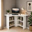Corner Computer Desk with Shelves-1337369279