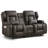 3-Seater Reclining Sofa With Flip-Down Console, Cup Holders, Charging Ports, Storage Drawer & Bluetooth Speakers-1836576671