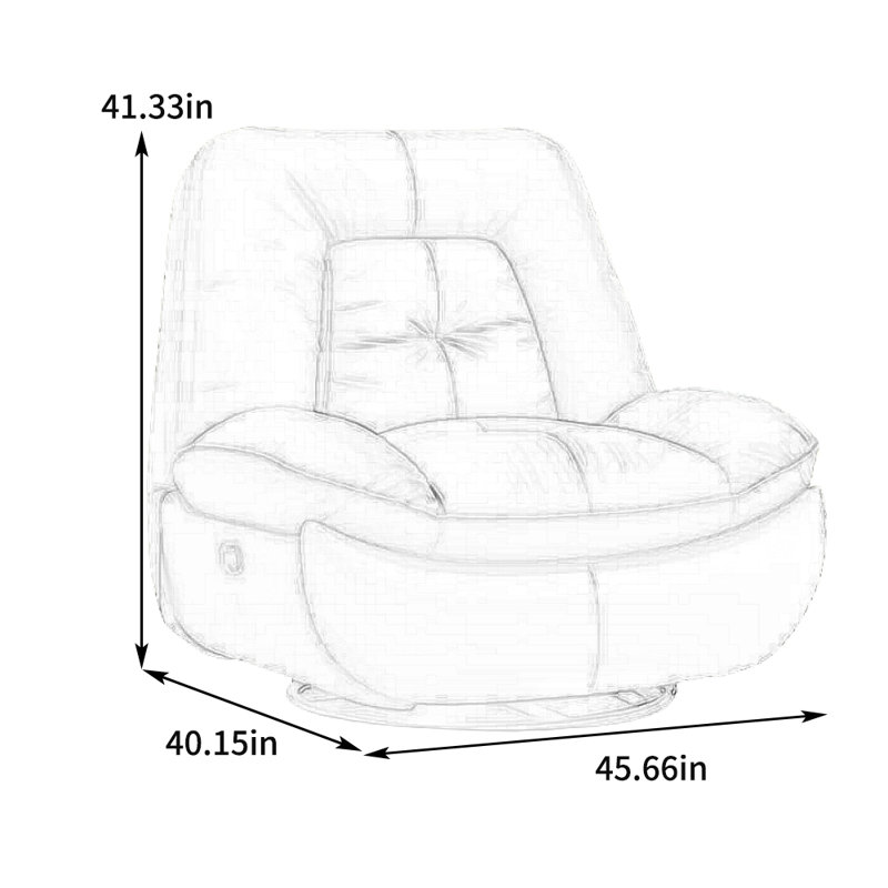 Fauteuil inclinable ergonomique avec rembourrage en éponge élastique, Gris