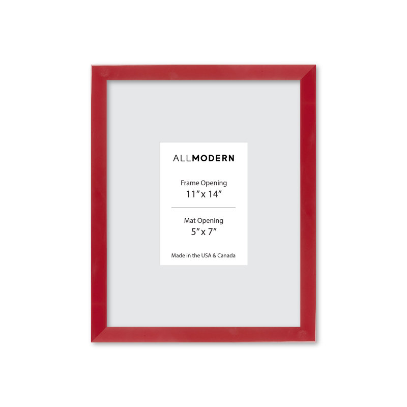 Cadre photo en bois massif Willin, L 11 po x H 14 po, Rouge