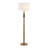 Trophy 62" Glam Floor Lamp In Gold Metal And White Linen Shade By 