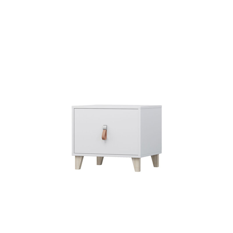 Gaston 54cm W Plywood / Laminate Board Bedside Table