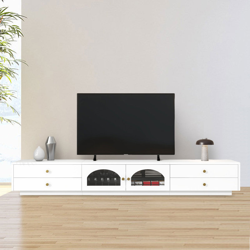Christner Unfinished TV Stand for TVs up to 88", White