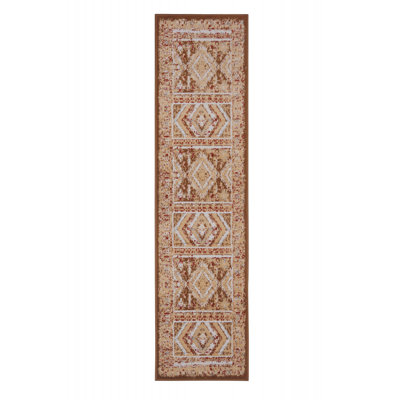 Tapis brun clair / brun Ikat