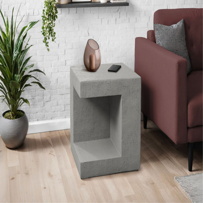 Table d'appoint, H 25 po, intérieur ou extérieur, table d'appoint, table de chevet, bout, carré, chambre à coucher, salon, contemporain, moderne