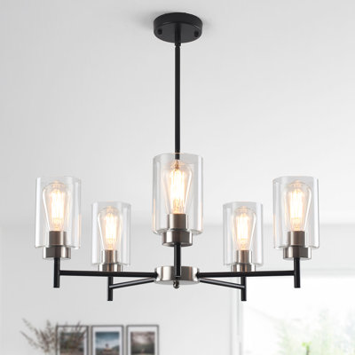 5 - Light Dimmable Kitchen Island Modern Linear Chandelier