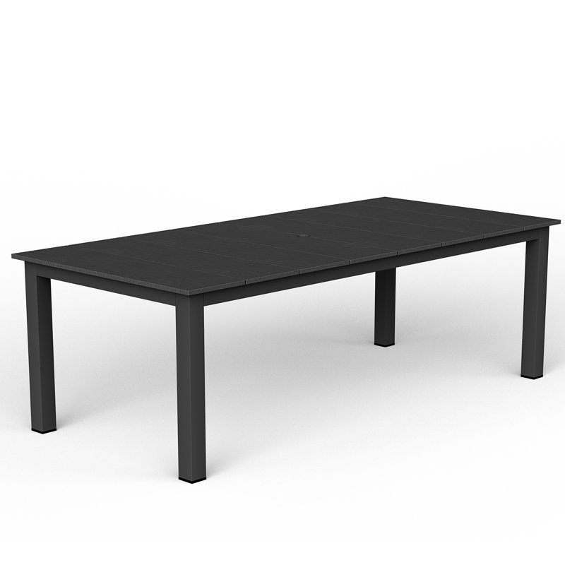 Une table de salle à manger extérieure unique pouvant être utilisée dans plusieurs cas de figure (table incluse seulement)