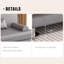 Canapé-lit modulaire en polyester gris foncé-699213359