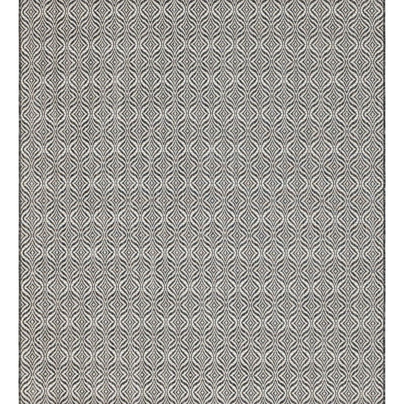 Tapis gris anthracite / ivoire Alishba, Rectangle 7 pi 1 po x 10 pi