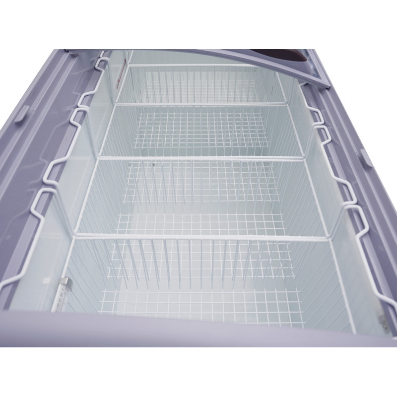 60 in. Glass Top Commercial Ice Cream Display Freezer 16 cu. ft. - MCF-16C