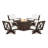 Braxton 5-Piece Deep Seating Swivel Conversation Set with Fire Pit Table-128126272-68603219
