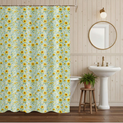 Rideau de douche floral en lin ferme Cottagecore Spring