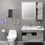Ensemble de quincaillerie de salle de bain, accessoires de salle de bain, acier inoxydable, fixation murale, 8 pièces-106838129