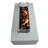Rectangular Concrete Propane Fire Pit Table With Fiber Reinforcement