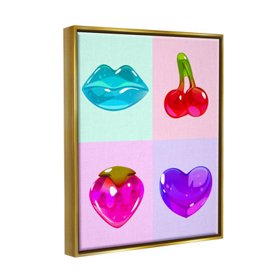 «Varied Gummy Candies», impression encadrée sur bois