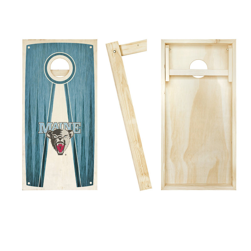 Xavier Stained Pyramid Cornhole Board Set--Stained Pyramid, Maine Black Bears