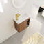 Meuble-lavabo mural flottant de 20 po avec lavabo en résine et armoire à fermeture en douceur, conception compacte et élégante pour les salles de bain modernes