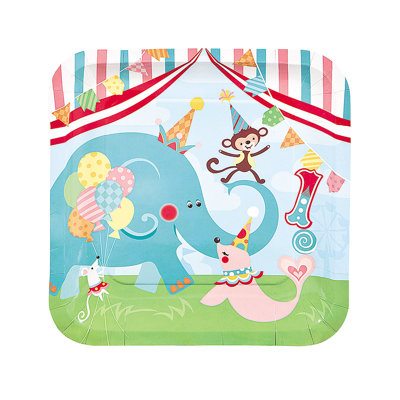 Disposable Paper Birthday Dinner Plate