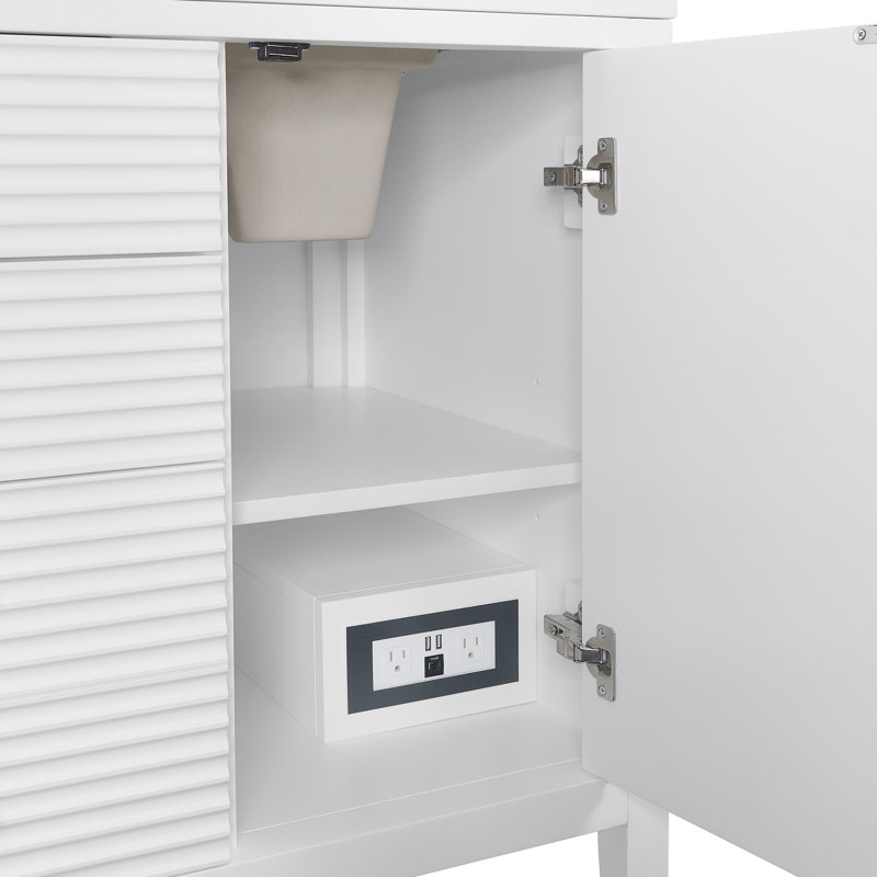 Myrrin 60'' W Double Vanity, Eternal Jasmine Pearl, Bright White, 8" Widespread