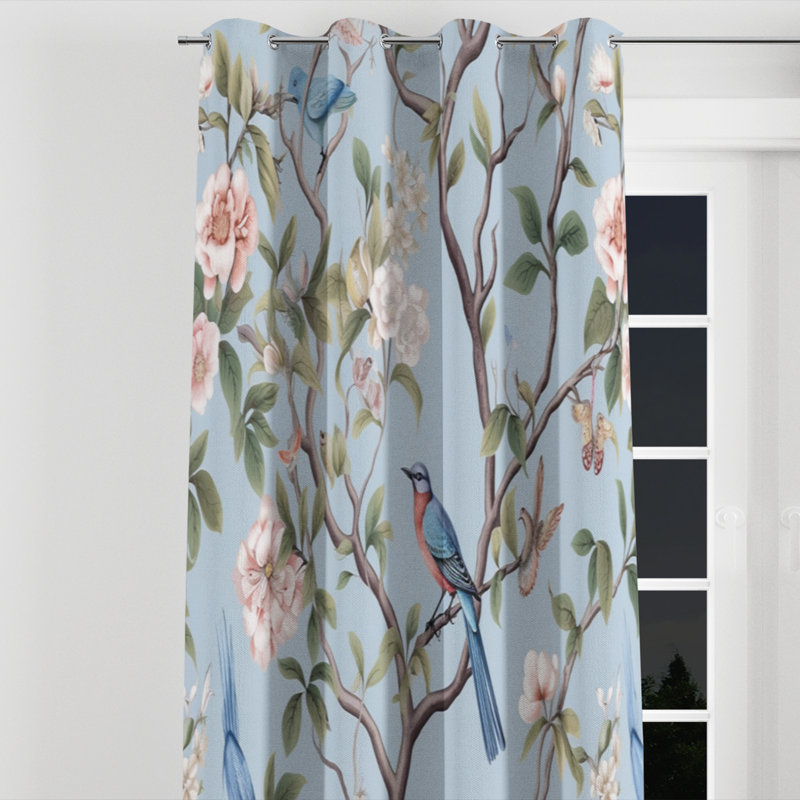 Anaria - Traditional Blackout Grommet Curtain - 1 panel, 52" W x 95" L, Silver Grommets