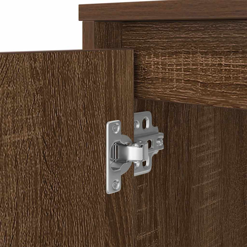 Desk 120X42x76 Cm Engineered Wood, Brown Oak