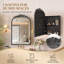 Miroir d'armoire à pharmacie vintage encastré ou en saillie avec tablette réglable et crochets à bijoux-11118523-11118526