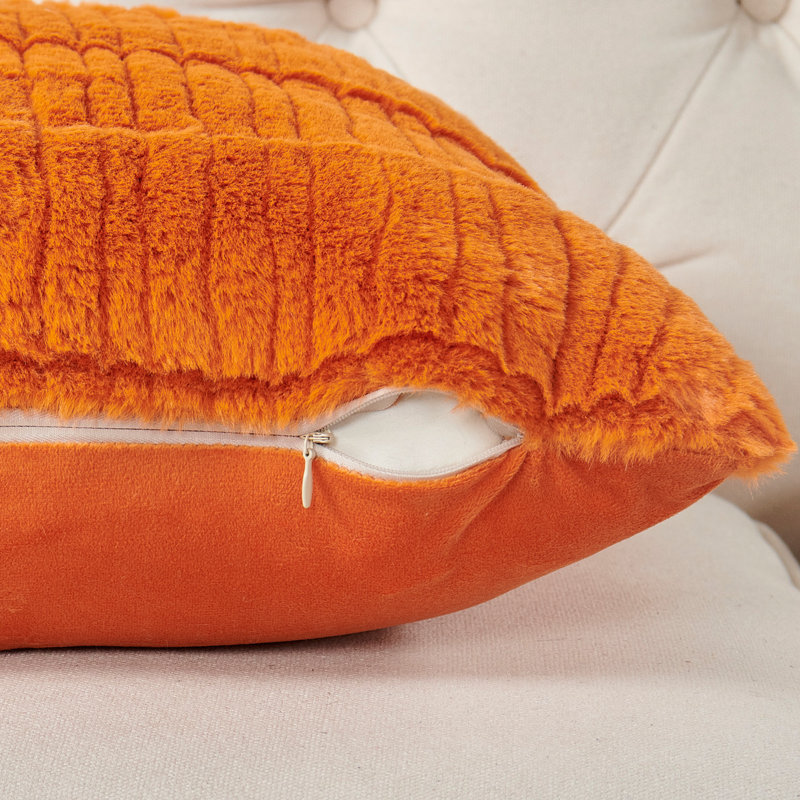 Square Cushion Cover, Burnt Orange