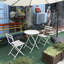 Ensemble bistro 3 pièces de table carrée pliable et chaises-2090757376