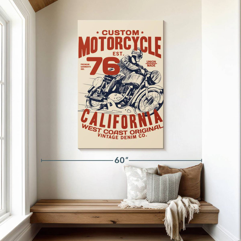 Tergel Custom Motorcycle Poster, 48" H x 32" W
