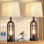 Ensemble de 2 lampes de table noires pour salon - lampes de ferme pour tables de chevet avec USB A + C, lampes de chevet pour chambre à coucher, lampe industrielle de 24 po pour tables de bout de salon