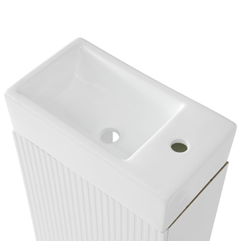 Meuble-lavabo de salle de bain, Blanc