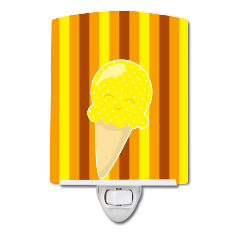 Lumière de nuit en céramique glace, Jaune