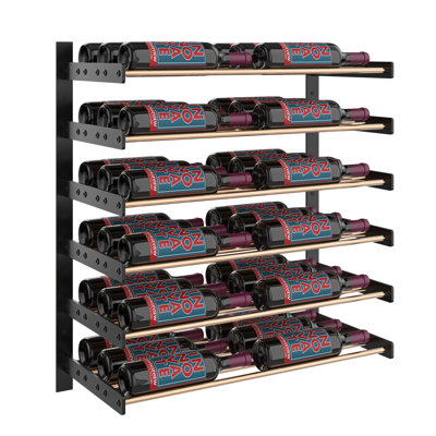 Abbie-May 36 Bottle Wall Mounted Wine Bottle Rack by Prep & Savour