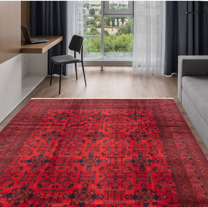 Tapis rouge Malayka Esari 6 pi 9 po x 9 pi 10 po