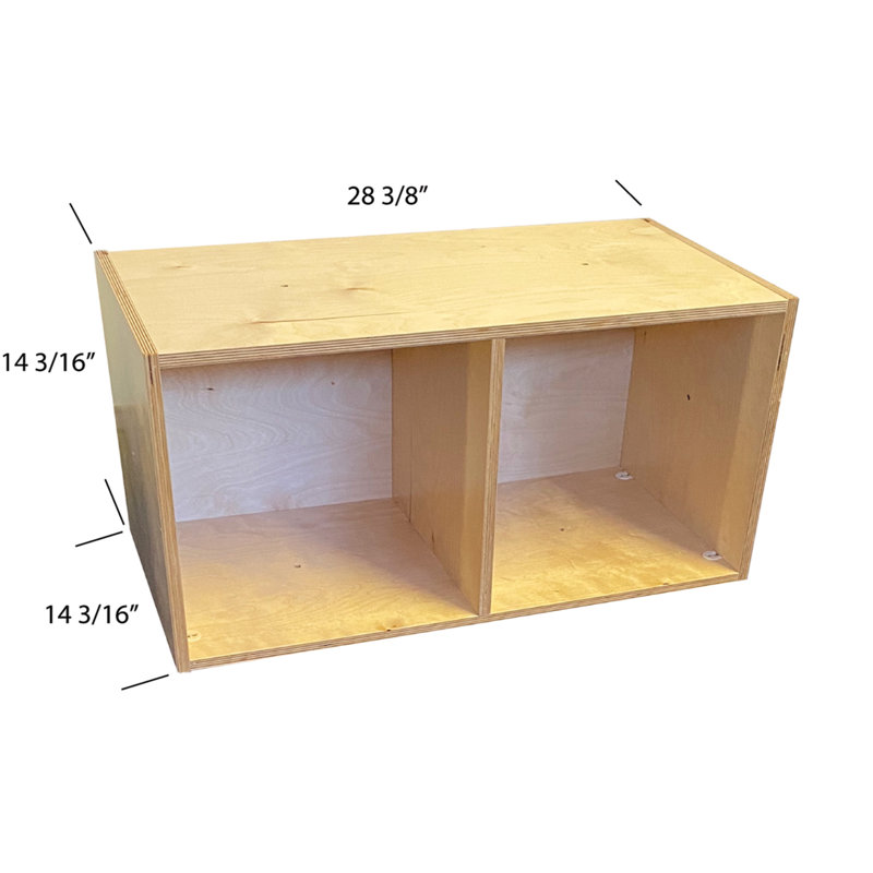 Armoire de rangement modulaire en bouleau Kubeez, paquet de 1, dossier en bouleau 5/8 po, prête à assembler