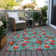 Machine Washable Indoor/Outdoor Christmas Nutcracker Xhevrie Teal Rug