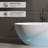 70.8″ Solid Surface Matte Tub, Solid Surface Soaking Tub, Stone Resin Freestanding Bathtub, Thick Edge Stand Alone Tubs With Overflow, Pop-Up Drain, Matte White (Oval)