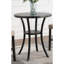 Biony 3-Piece 36" Round Espresso Finish Bar Table With 2 Fabric Nail Head Pub Chairs-118179677-118179683