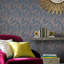 Floral Metallic Wallpaper Roll-835045967