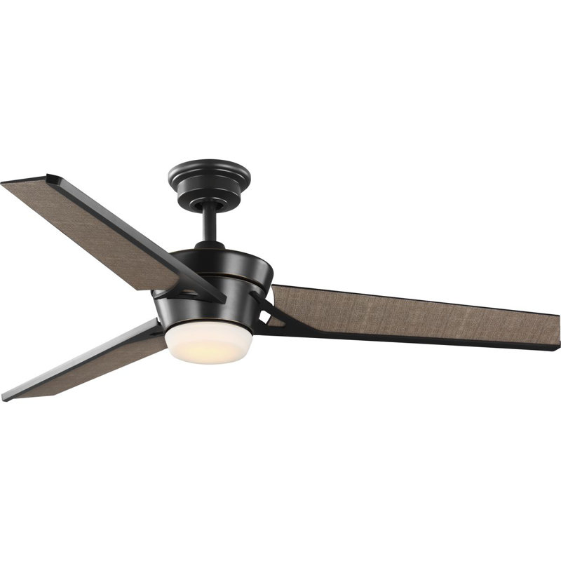 Ventilateur de plafond standard à DEL à 3 pales de 56 po avec télécommande et ensemble d'éclairage inclus Kasota
