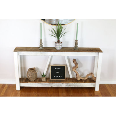 Brohel 60'' Unfinished Solid Wood Console Table