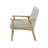 Modern Scandinavian Armchair, Solid Wood Frame Light Natural Finish, Breathable Linen-Blend Upholstery, Multi-Functional Accent Dining Chair & Office Chair for Living Room Bedroom Reading Nook-877350966