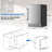 Eorice 24" 180-Can Indoor/Outdoor Under Counter Beverage Refrigerator, Built-In or Freestanding, Curved Handle