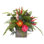 Gorgeous Tropical & Colorful Silk Flower Arrangement In Wooden Pot