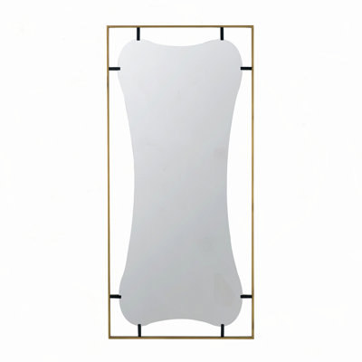 Miroir Poppy avec cadre en métal doré