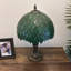 Lampe de table en verre coloré teinté vert avec ampoules DEL incluses 12 po x P 12 po x H 19 po