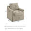 Fauteuil d'appoint pivotant avec housse-2074263391