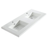 Dowell 60.9'' Rectangular Drop-In Double Bathroom Vanity Top with Overflow