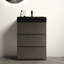 Meuble-lavabo moderne - look épuré, glissières de tiroir silencieuses, grand rangement de 24 cuves, fonctionnement