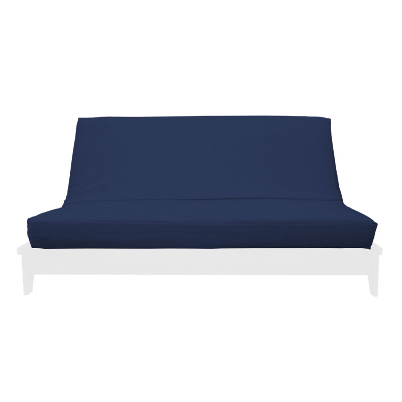 Housse de futon - texture chenille Samantha, Mélange de polyester indigo, Double